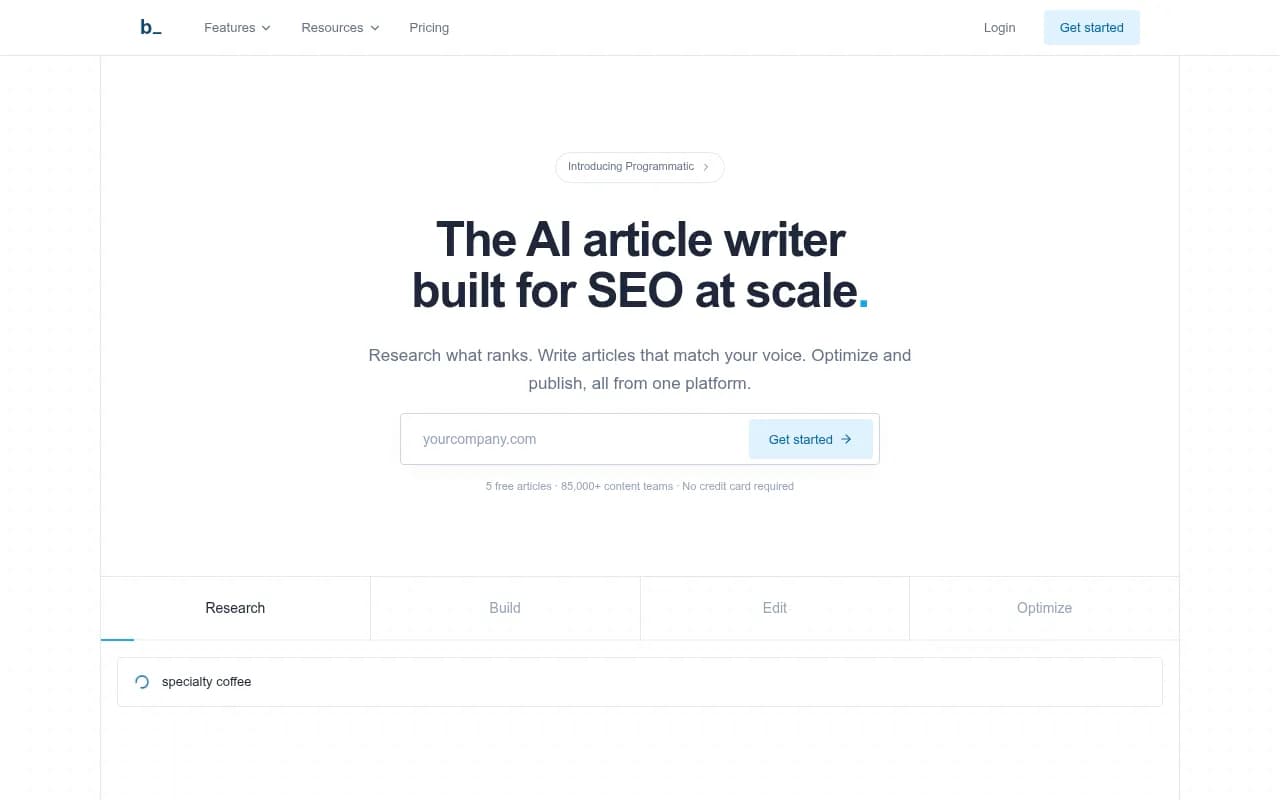 Screenshot of Byword website