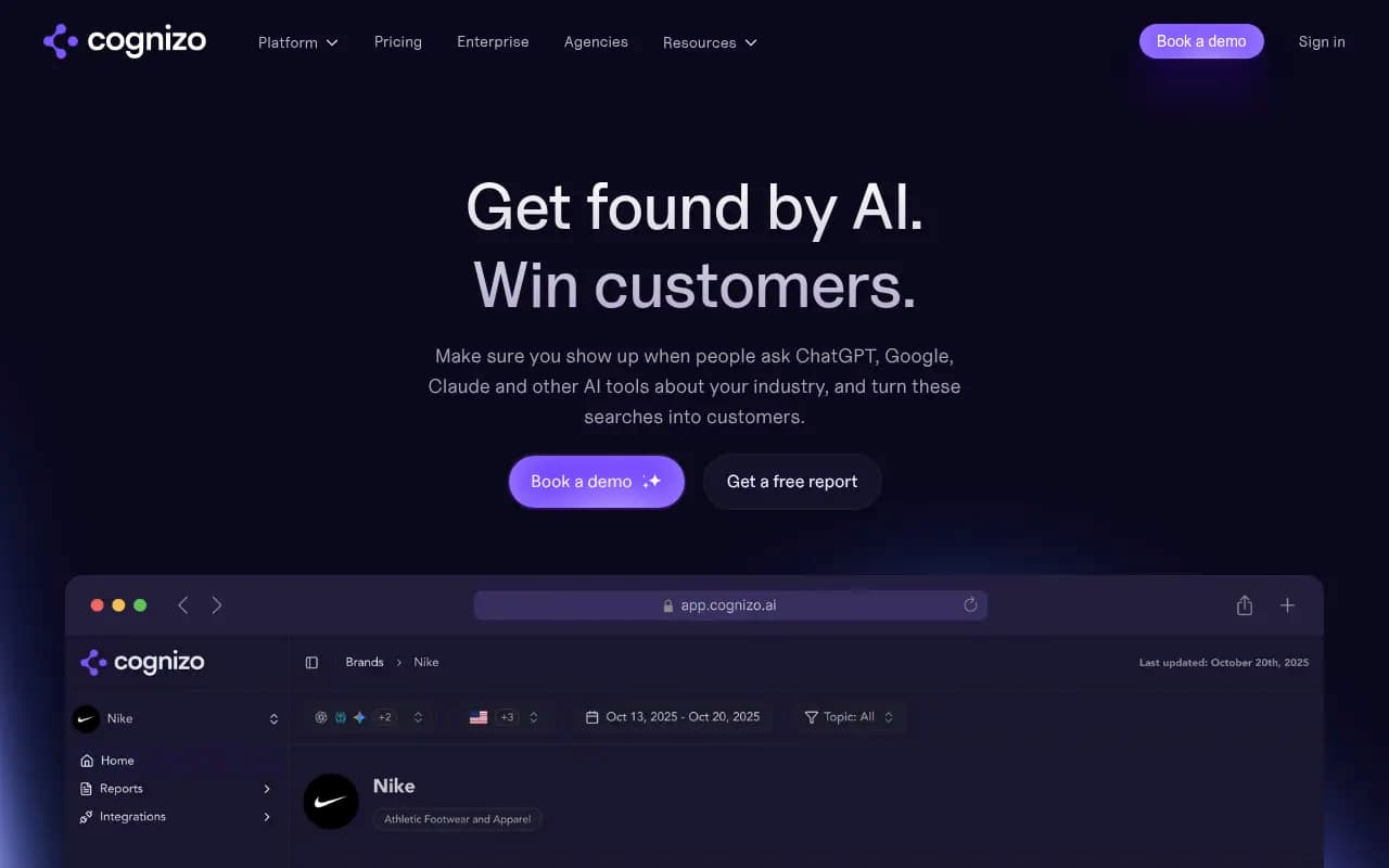 Screenshot of Cognizo website