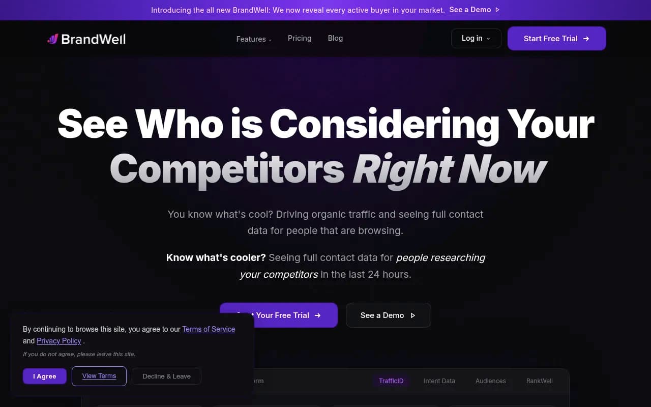 Screenshot of Content at Scale website