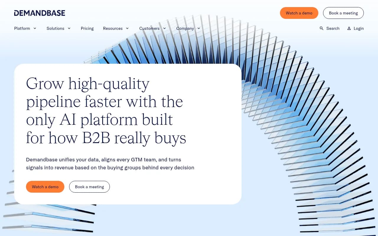 Screenshot of Demandbase website