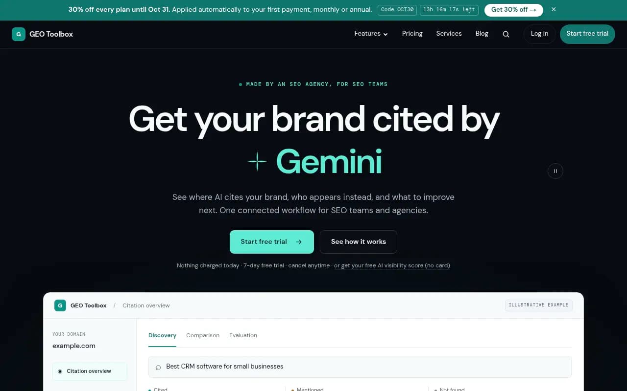 Screenshot of Geotoolbox website