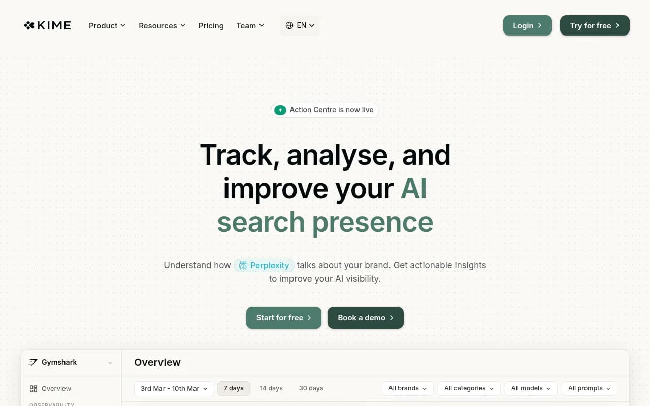 Screenshot of KIME website
