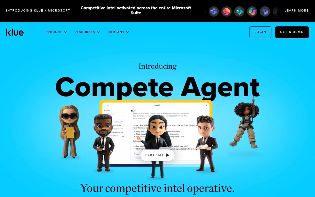 Screenshot of Klue website