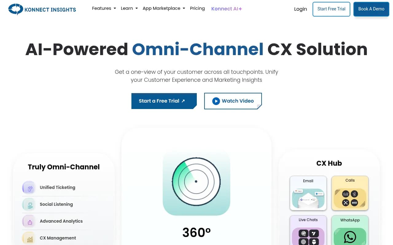 Screenshot of Konnect Insights website