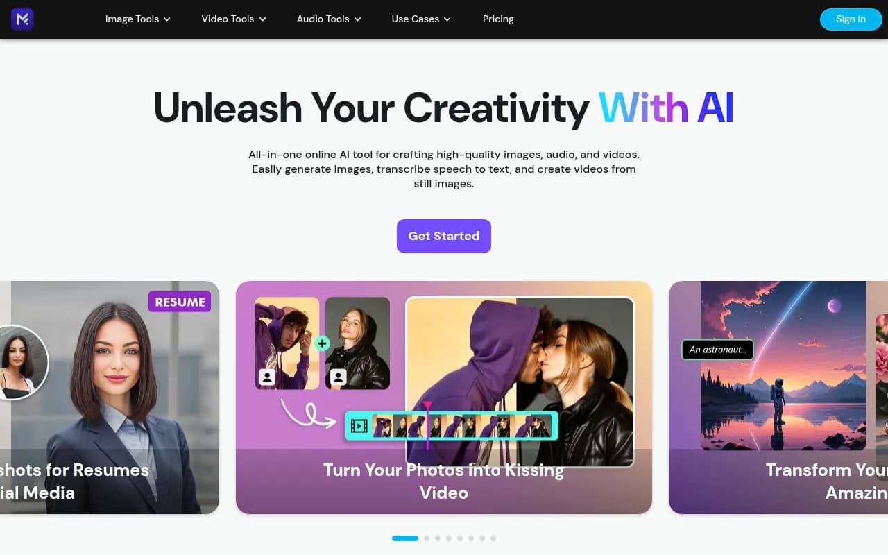 Screenshot of MyEdit website