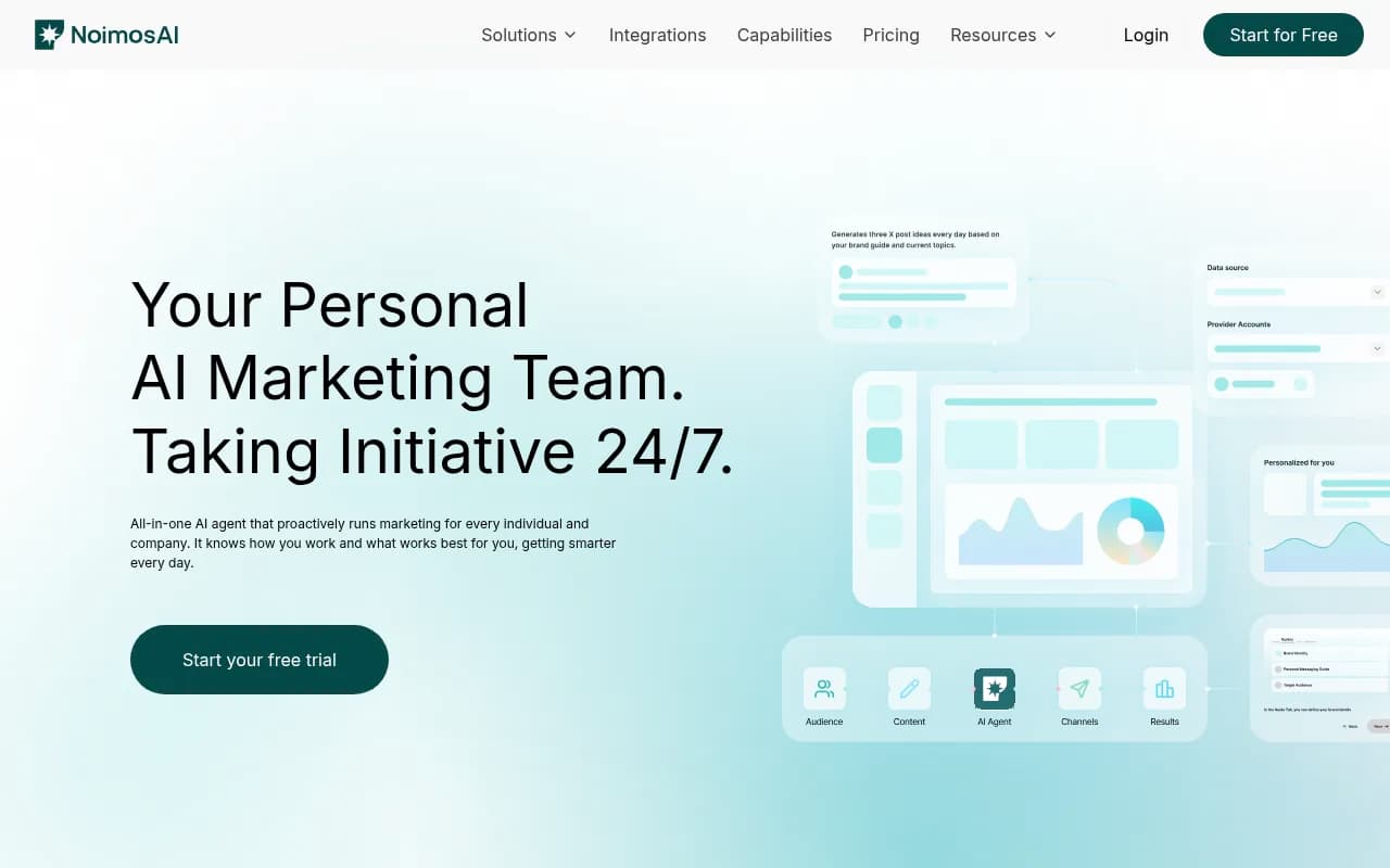 Screenshot of NoimosAI website
