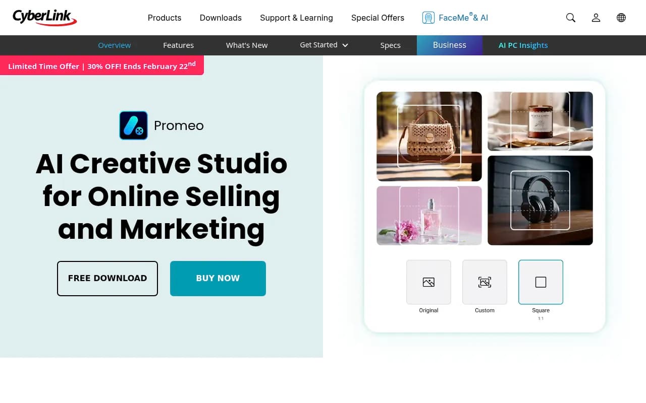 Screenshot of Promeo website