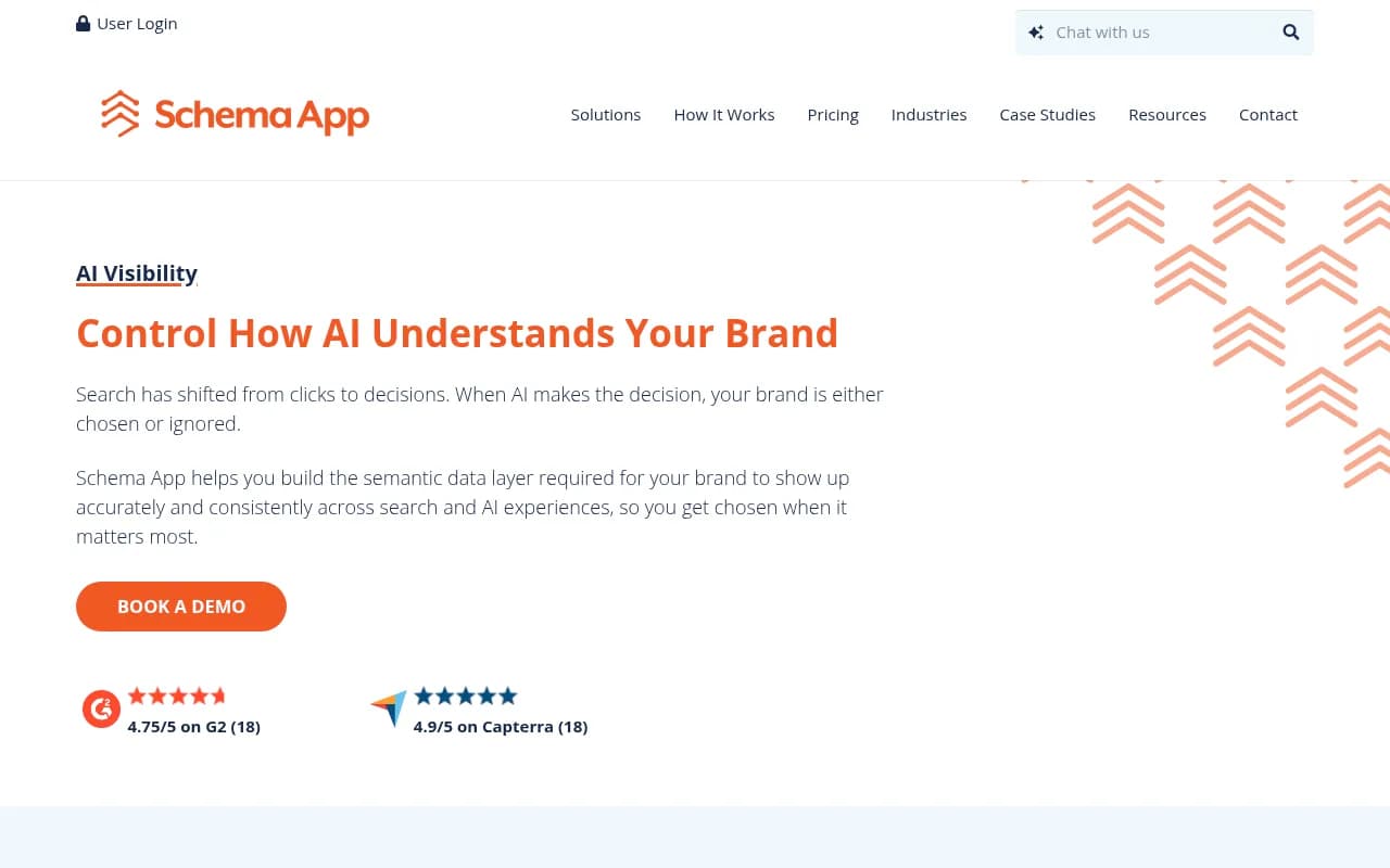 Screenshot of Schema App website