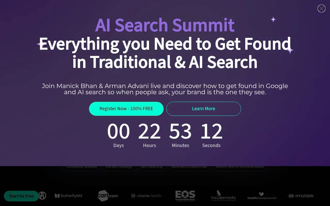 Screenshot of SearchAtlas LLM Visibility website