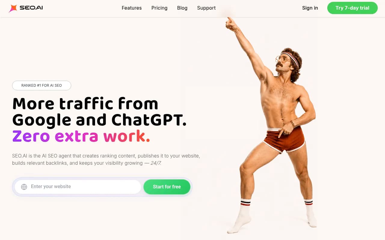 Screenshot of SEO.AI website