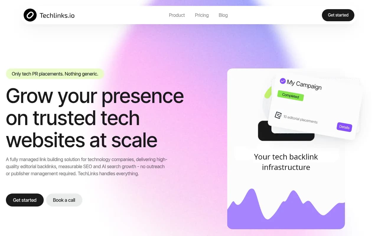 Screenshot of Techlinks.io website