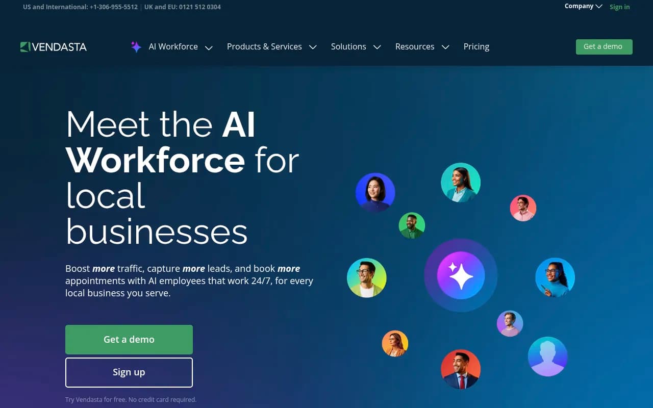 Screenshot of Vendasta website