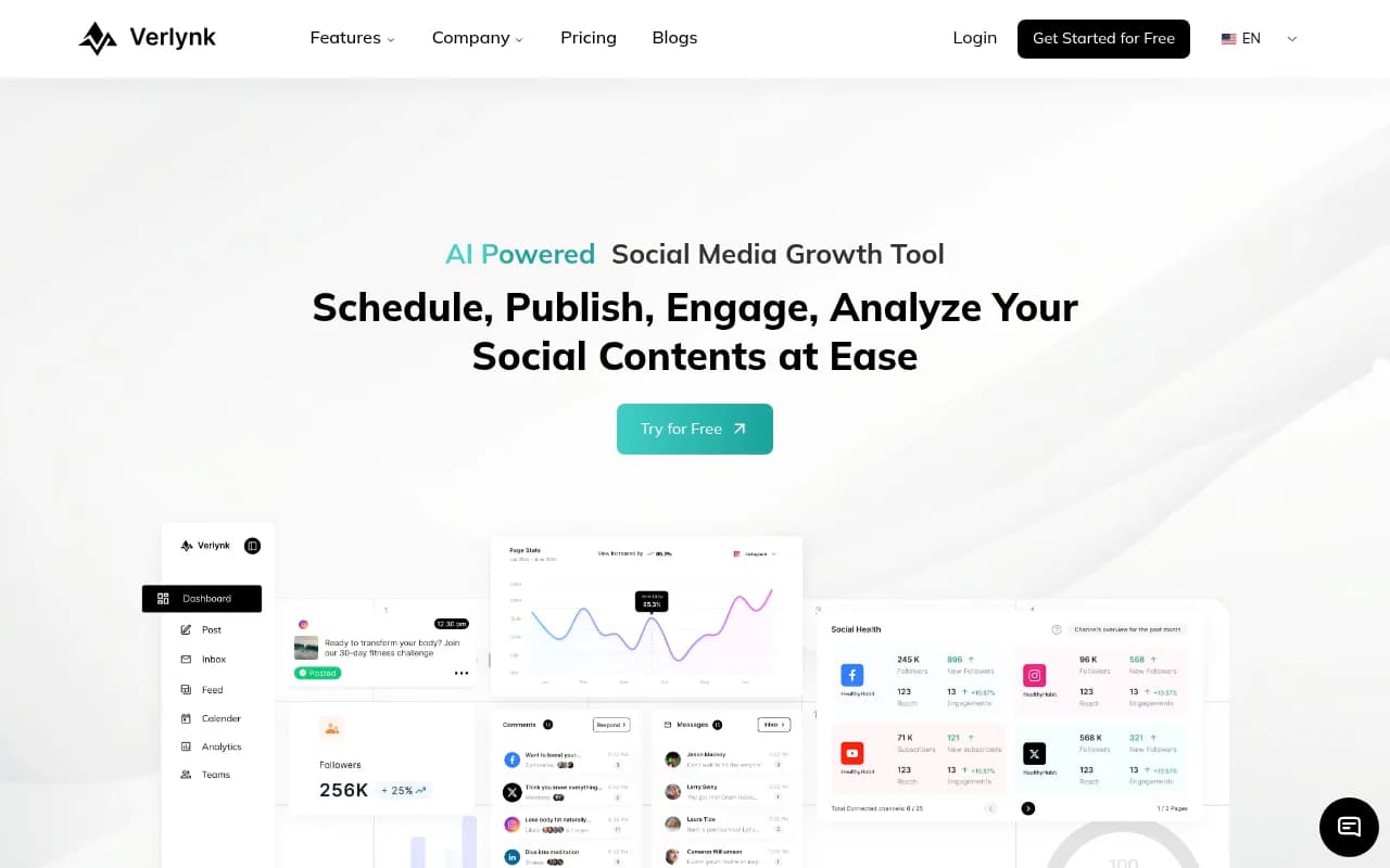 Screenshot of Verlynk website