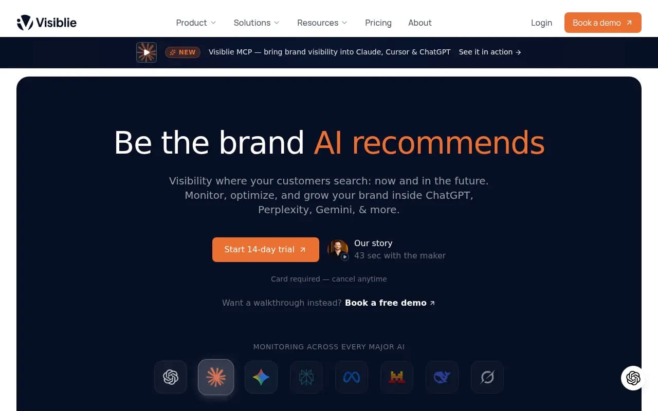 Screenshot of Visiblie website